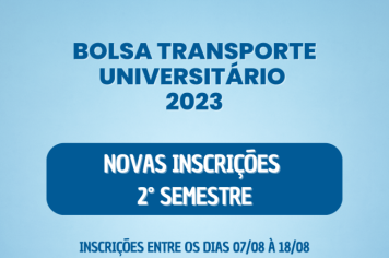 Bolsa Transporte Universitário 2023 - 2º Segundo Semestre