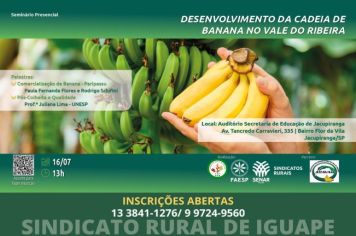 Jacupiranga recebe Seminário de Desenvolvimento da Cadeia de Banana