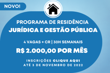 Novo Programa de Residência Jurídica e Gestão Pública em Jacupiranga