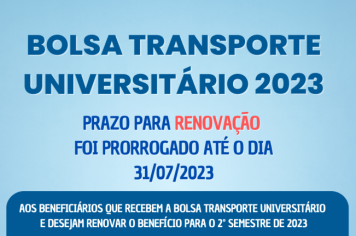 Bolsa Transporte Universitário 2023 (2º Semestre)