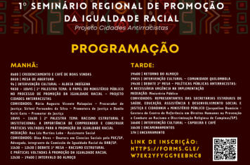 1º Seminário Regional de Promoção da Igualdade Racial - Projeto Cidades Antirracistas