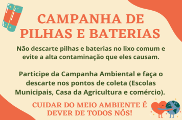 Campanha de Coleta de Pilhas e Baterias