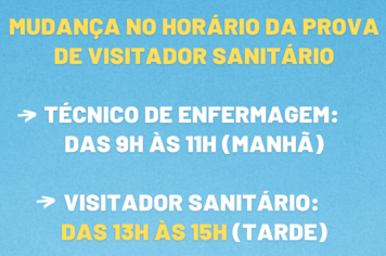 Comunicado Oficial - Mudança no horário de prova