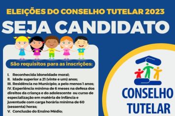 Seja candidato ao Conselho Tutelar - Eleições 2023