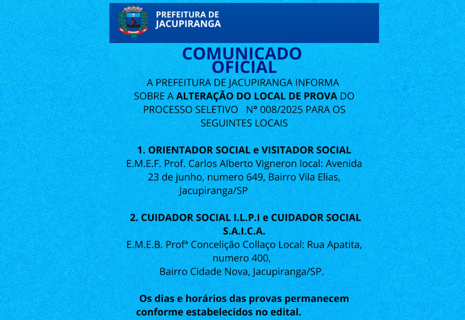 Processo Seletivo - Edital 008/2025