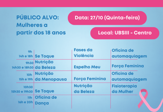 Outubro Rosa | 1ª Feira da Saúde da Mulher 