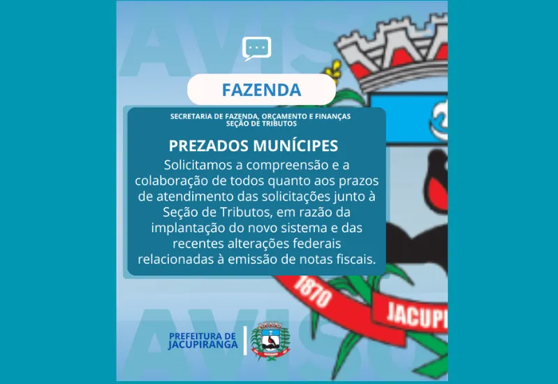 Prezados munícipes