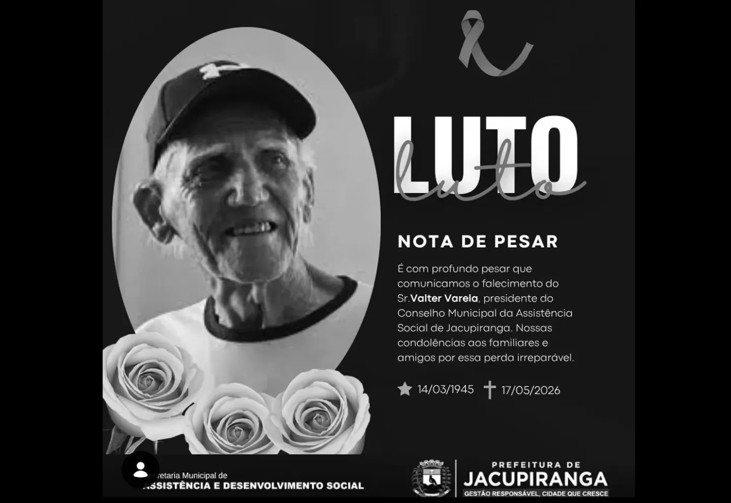 NOTA DE FALECIMENTO
