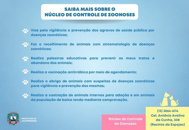 Saiba mais sobre o Núcleo de Controle de Zoonoses