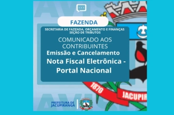 COMUNICADO AOS CONTRIBUINTES