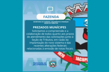Prezados munícipes