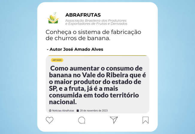 Conheça o sistema de fabricação de churros de banana